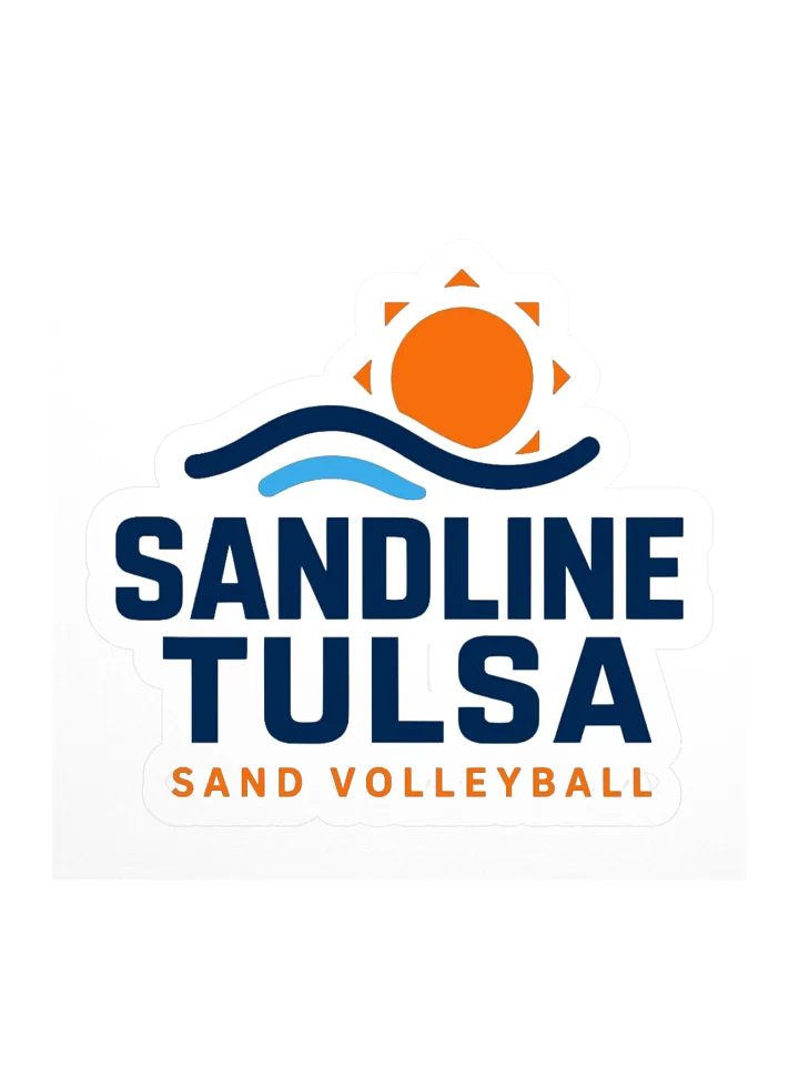 Sandline Tulsa sun-and-wave logo sticker