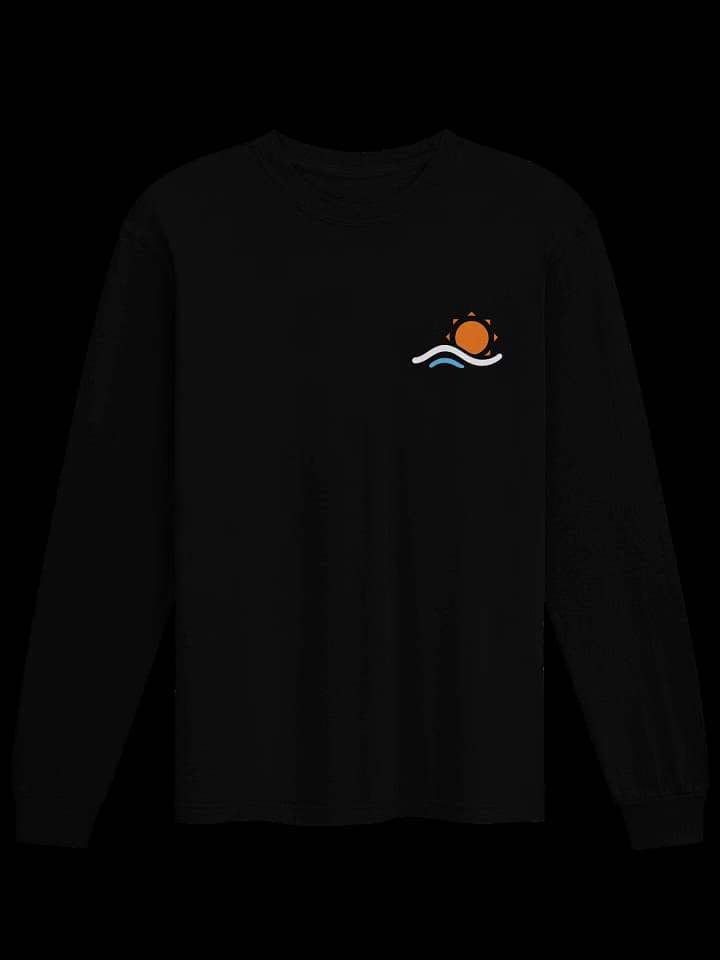 Black Sandline long sleeve shirt with a small front pocket logo